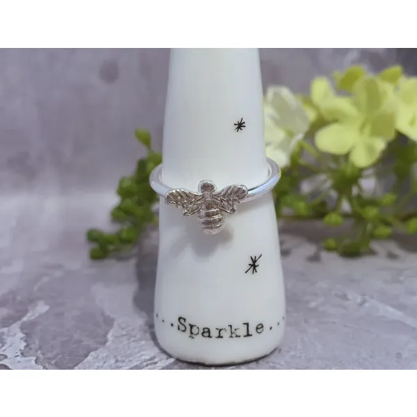 Nature loving gift honey bee ring