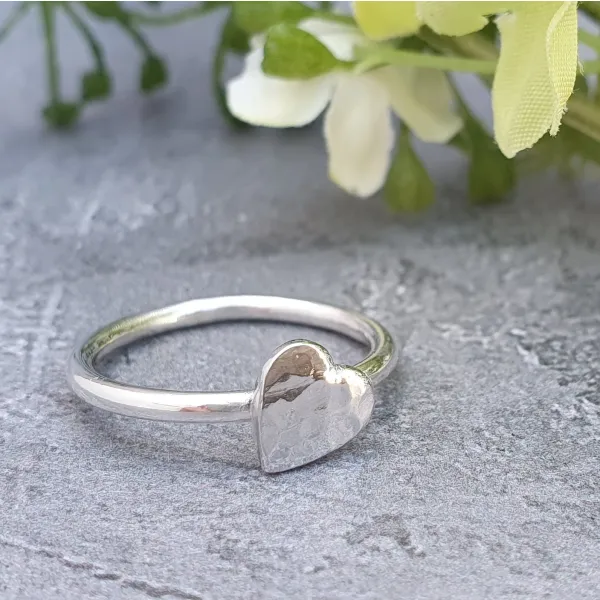 stacker charm silver rings