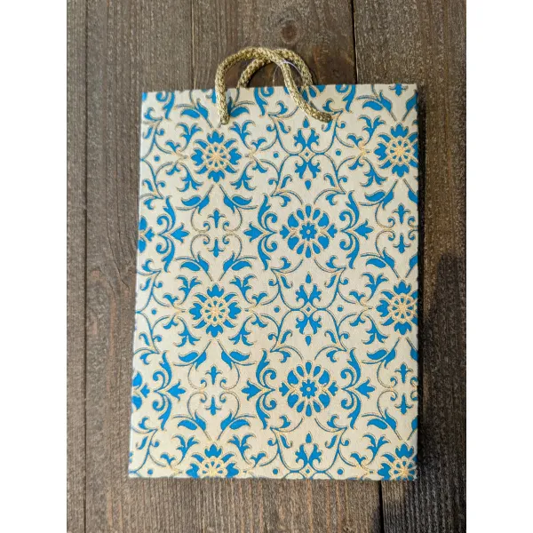 Gift bag medium size teal blue