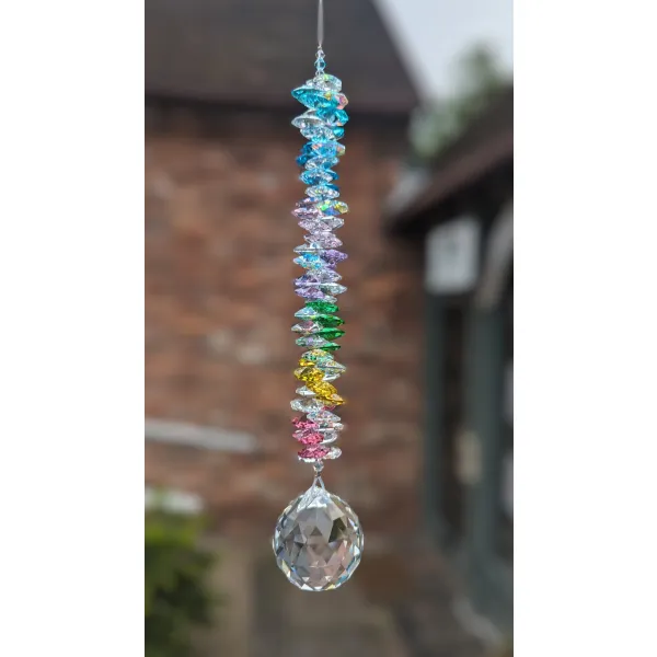suncatcher pastel confetti crystal glass