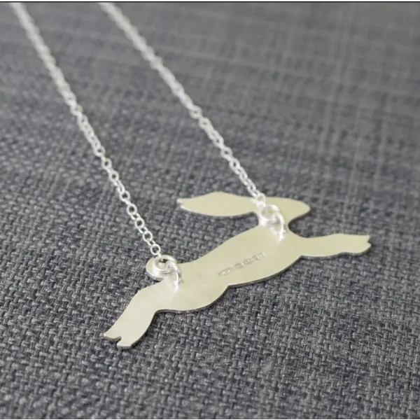Silver hare jewellery pagan wikka