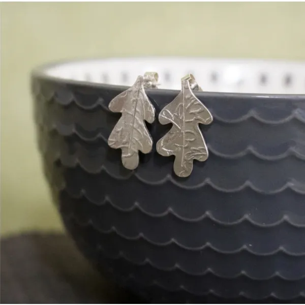 Oak leaf studs every day wear