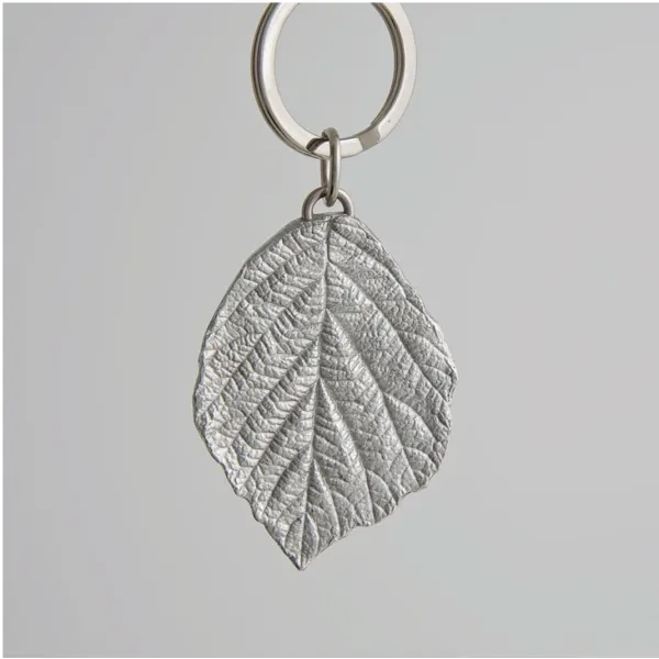 Lancaster Gibbings pewter keyring leaf