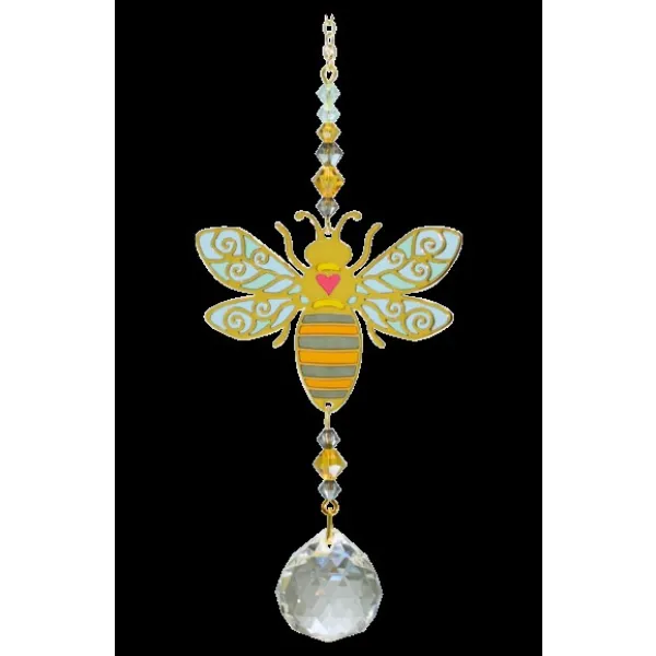 Honey bee crystal rainbows